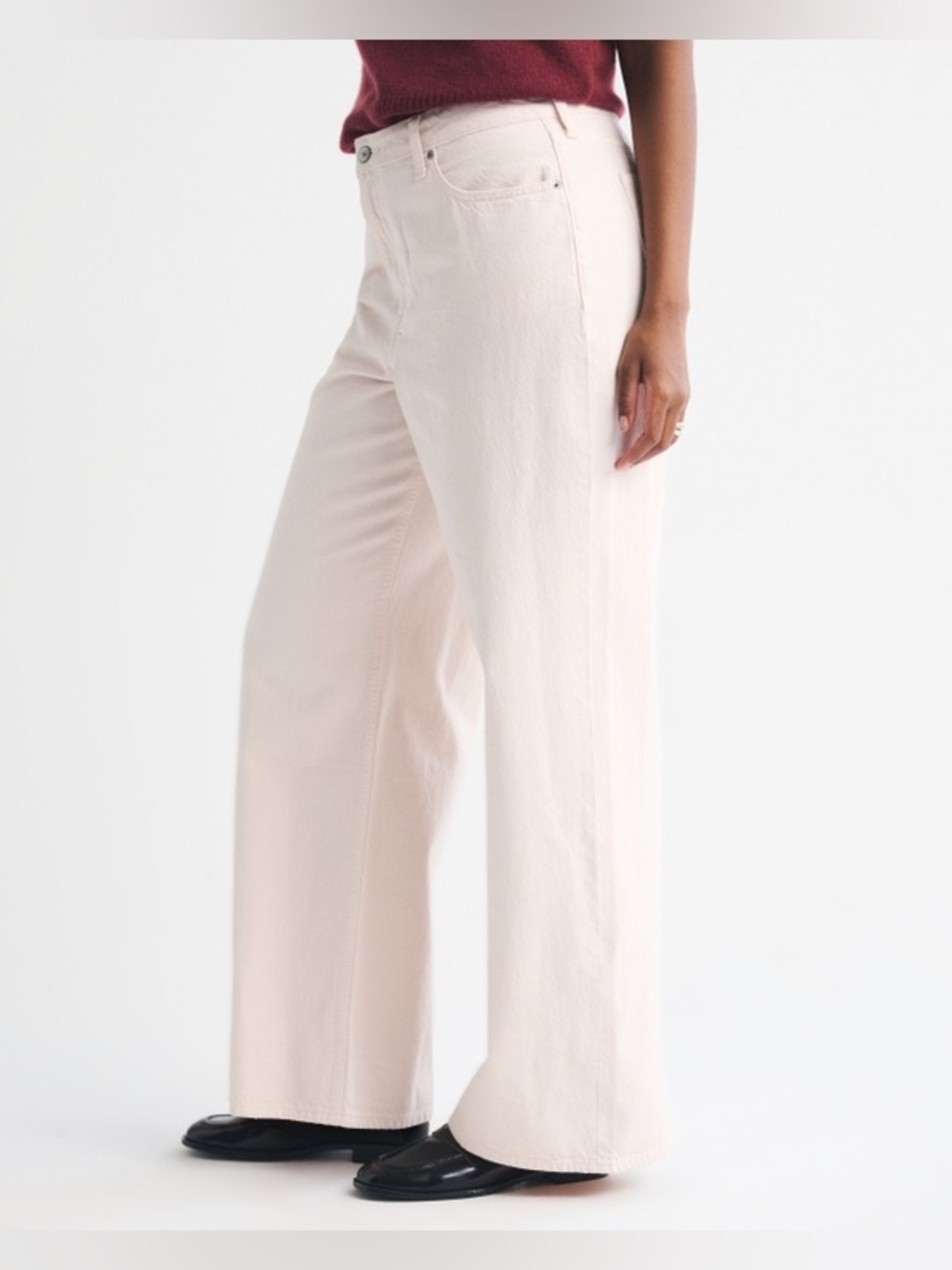 Abercrombie 90’s Relaxed Straight Jean Light Pink - Picture 3 of 12